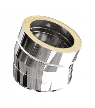 Coude ISOLÉ INOX - 15° - DIAM 150