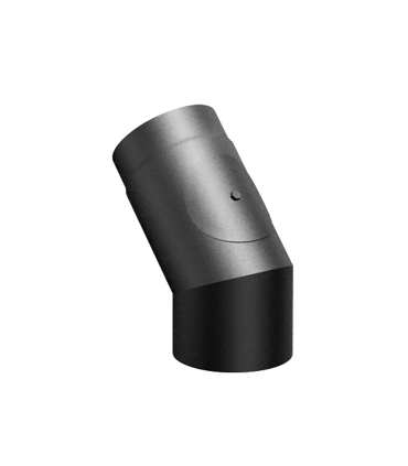 Coude 45° + regard Ferrolux Noir Ø 180mm
