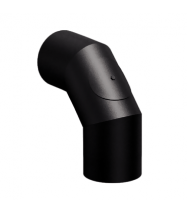 Coude 90° + regard Ferrolux Noir Ø 180mm