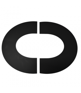 Rosace en 2 parties pente 45° Ferrolux Noir Ø 130 mm