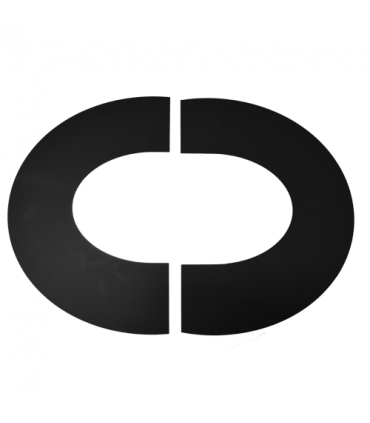 Rosace en 2 parties pente 45° Ferrolux Noir Ø 200 mm