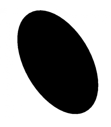 Plaque de protection de sol noire ronde Ø 735 Ferrolux Noir