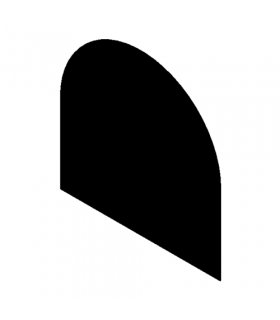 Plaque de protection de sol noire rectangle avec arrondi 735 x 735 Ferrolux Noir