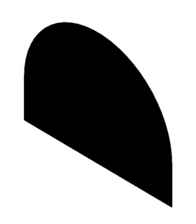 Plaque de protection de sol noire rectangle avec arrondi 980 x 650 Ferrolux Noir