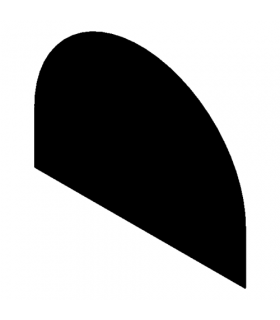 Plaque de protection de sol noire rectangle avec arrondi 980 x 735 Ferrolux Noir